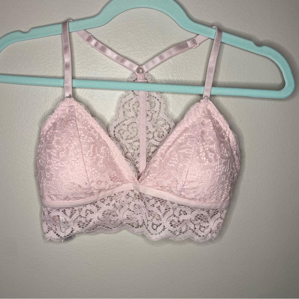 Laura Ashley Lace Bralette Pink sz M